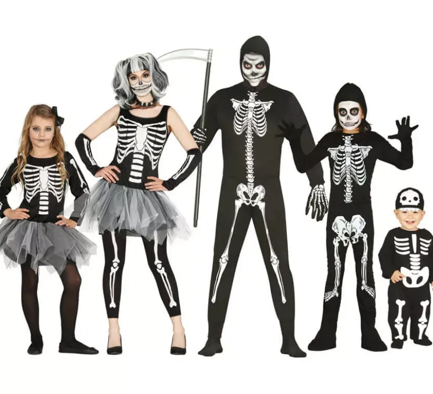 Costume scheletro con tutu per bambina