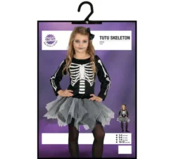Costume scheletro con tutu per bambina