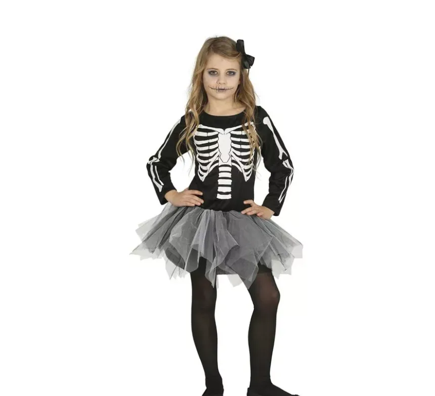 Costume scheletro con tutu per bambina