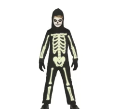 Costume scheletro luminoso per bambini
