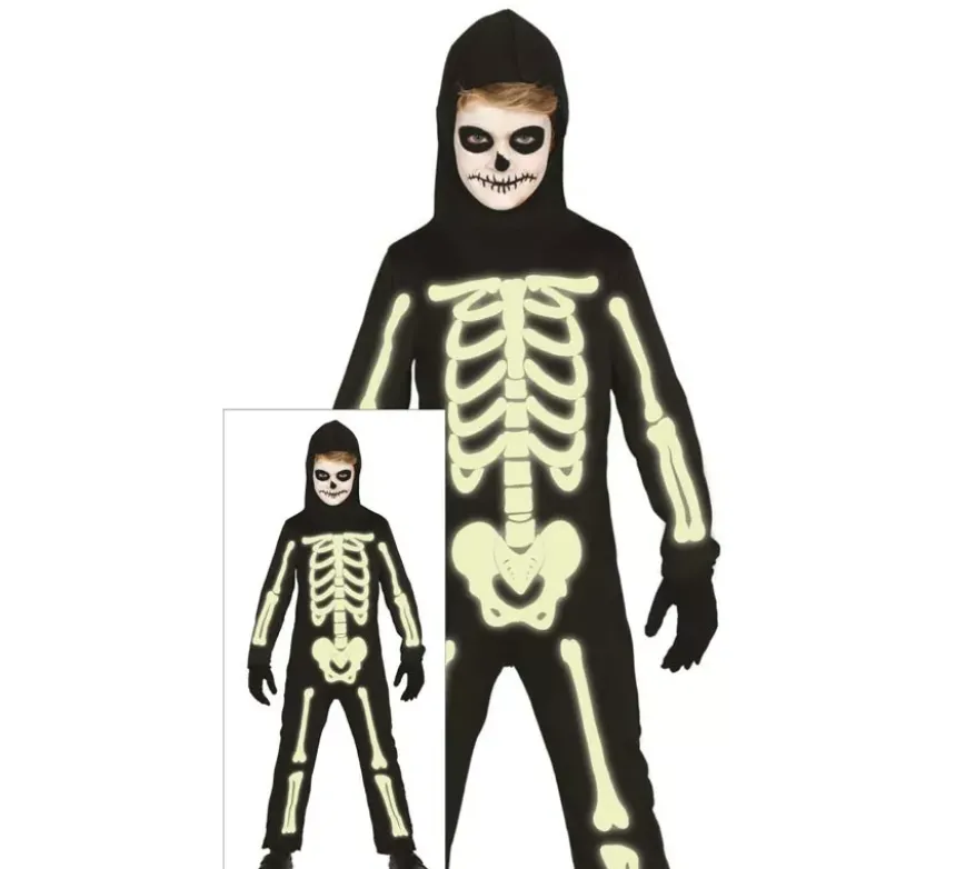 Costume scheletro luminoso per bambini