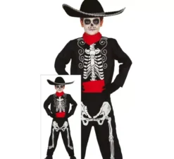 Costume scheletro mariachi per un bambino
