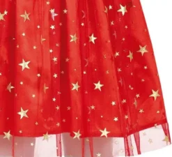 Costume scintillante da Babbo Natale con cintura per bambina