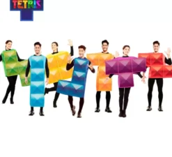 Costume Tetris azzurro per adulti