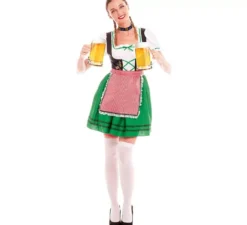 Costume tirolese verde e nero per donna