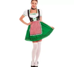 Costume tirolese verde e nero per donna