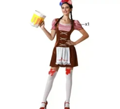 Costume tradizionale tedesco marrone per donna