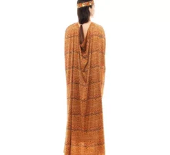 Costume tribale africano giallo e marrone per donna