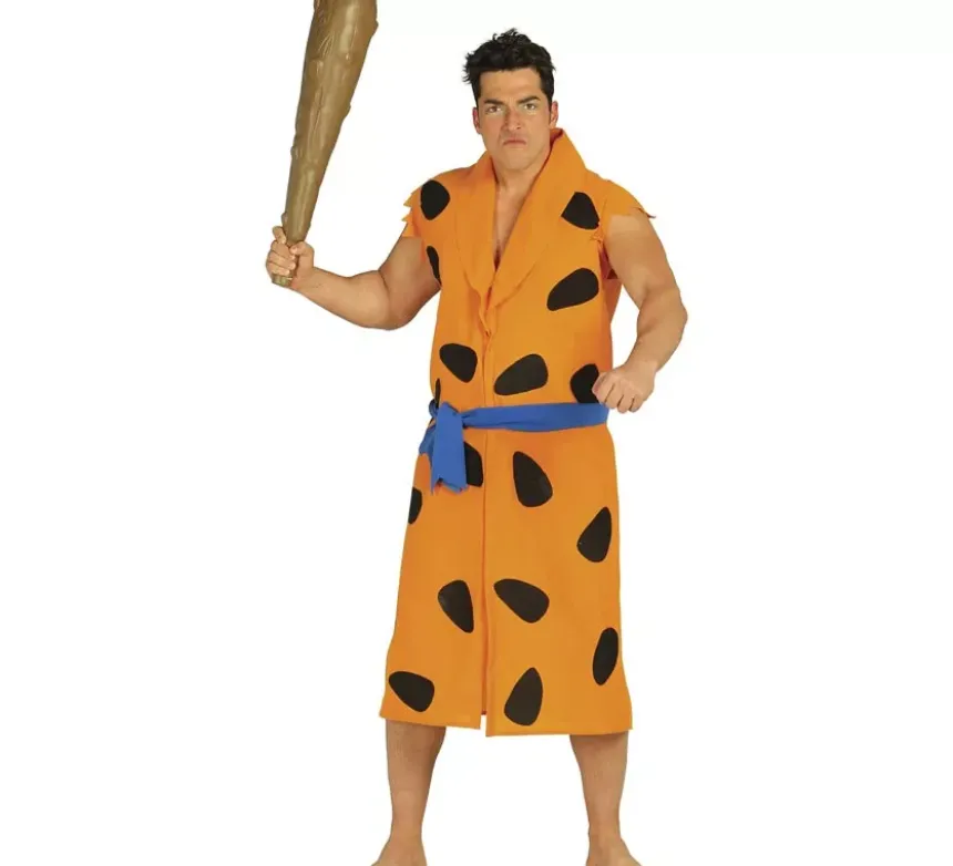 Costume troglodita dell'età della pietra per un uomo