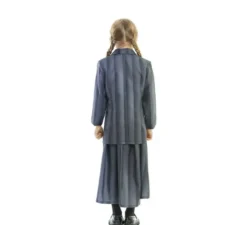 Costume uniforme scolastica gotica a righe per ragazze e adolescenti