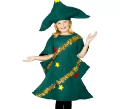 Costume verde albero di natale per bambini