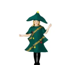 Costume verde albero di natale per bambini