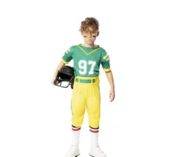 Costume verde da giocatore di football americano per ragazzo