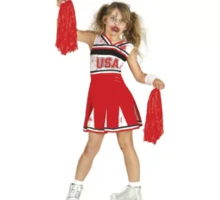 Costume zombie cheerleader per bambina