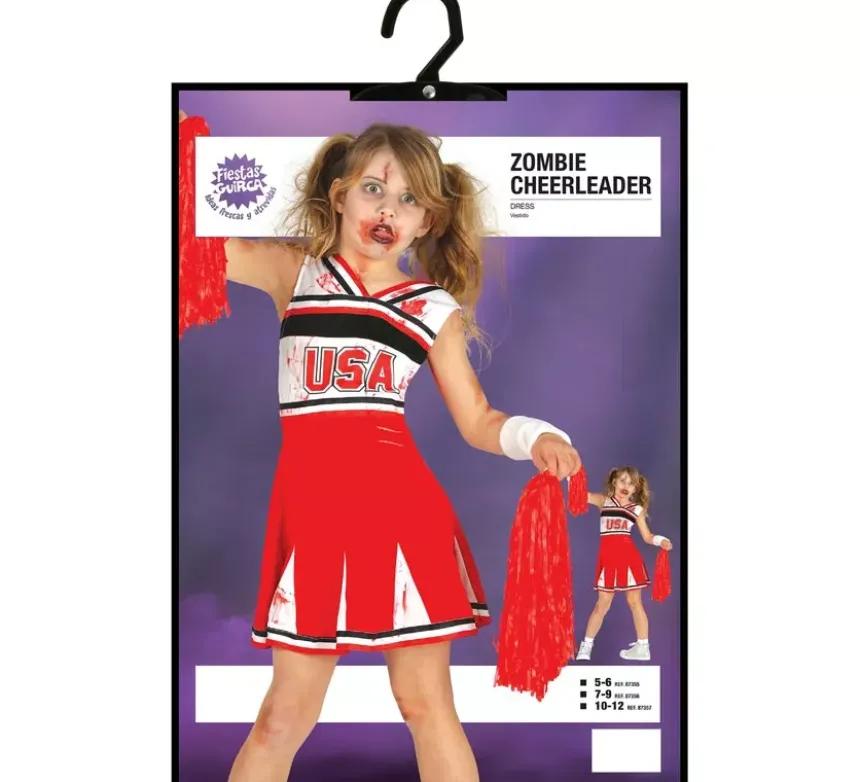 Costume zombie cheerleader per bambina
