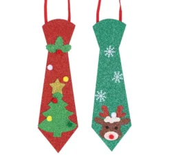 Cravatta Albero di Natale e Renna in modelli assortiti da 8,5X24 cm
