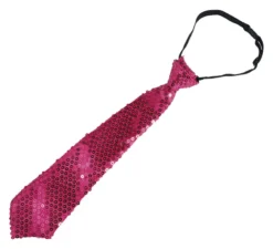 Cravatta con paillettes in vari colori di 35 cm