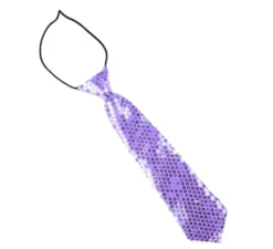 Cravatta con paillettes per bambini da 30 cm in diversi colori