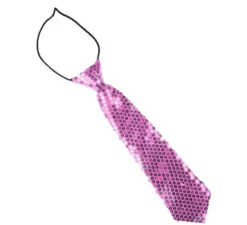 Cravatta con paillettes per bambini da 30 cm in diversi colori