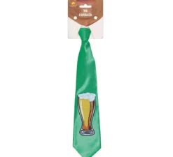 Cravatta verde con stampa St. Patrick's Beer