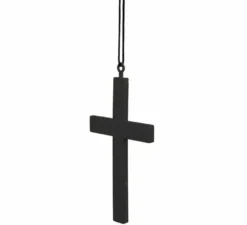 Croce da prete nera da 22 cm