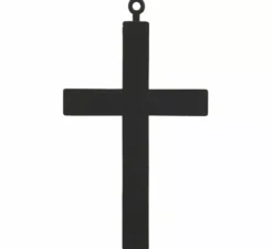 Croce da prete nera da 22 cm
