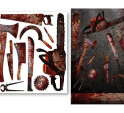 Decorazione Adesiva da Tavolo Armi Insanguinate 70x80 cm