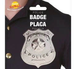 Distintivo della polizia di metallo