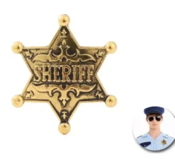 Distintivo dello sceriffo in metallo dorato