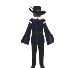 Elegante costume da moschettiere blu per bambino