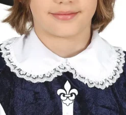 Elegante costume da moschettiere blu per bambino