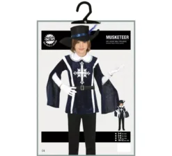 Elegante costume da moschettiere blu per bambino