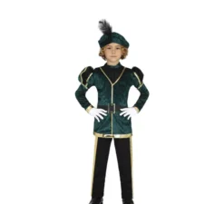 Elegante costume da paggio verde
