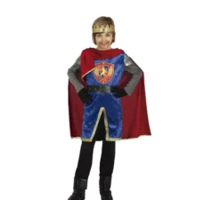 Elegante costume da Re Medievale con mantello per bambino
