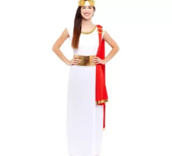 Elegante costume da romana bianca per donna