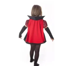 Elegante costume da vampiro scheletro con mantello per bambina