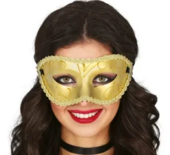 Elegante maschera dorata per adulti