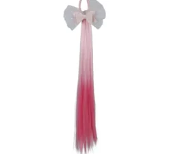 Extension per capelli rosa con fiocco da 40 cm