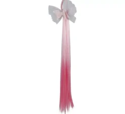 Extension per capelli rosa con fiocco da 40 cm