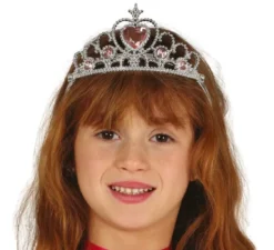 Fascia da principessa in argento con cuori