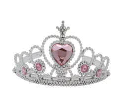 Fascia da principessa in argento con cuori