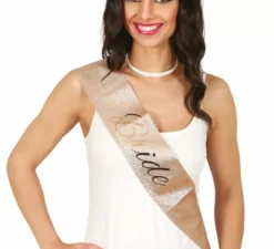 Fascia da sposa dorata per adulti