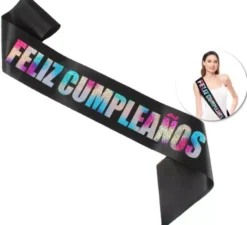 Fascia Happy Birthday da 160x9,5 cm in vari colori