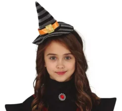 Fascia mini cappello strega Argento / Nero