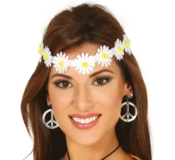Fascia o nastro con fiori bianchi