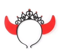 Fascia per capelli con corona del diavolo e corna