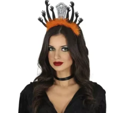 Fascia per capelli con lapide con zombie