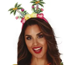 Fascia per capelli con palme e fiori