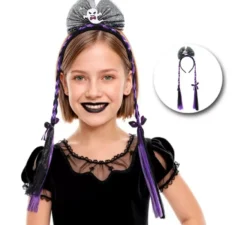 Fascia per capelli fantasma con due trecce per bambini