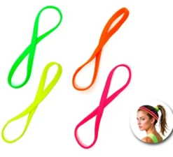 Fascia per capelli neon anni '80 in colori assortiti